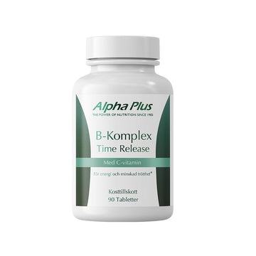 B-Komplex Time Release – Alpha Plus | För energi, nervsystem och mental balans (90 tabletter)