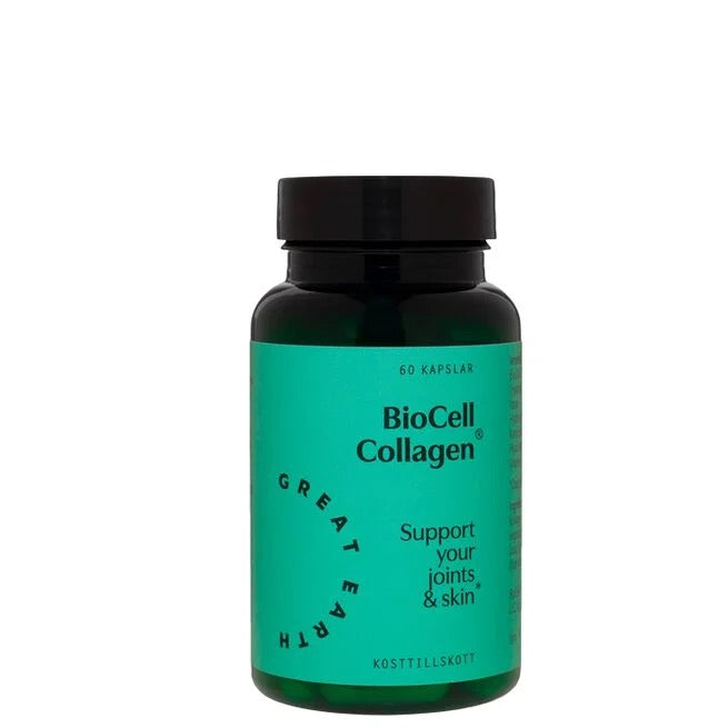 Great Earth BioCell Collagen 60 kapslar – hud, leder & hormonell balans i klimakteriet